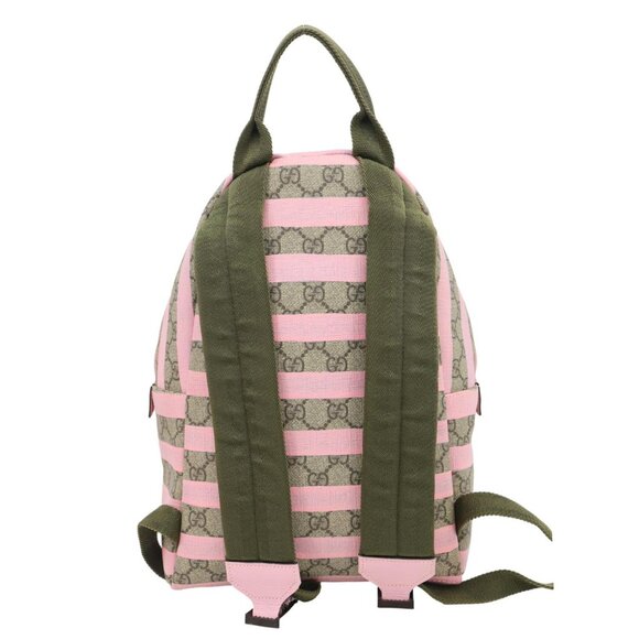Gucci  Striped Kids GG Supreme Canvas Backpack Pink 271327 main image 9